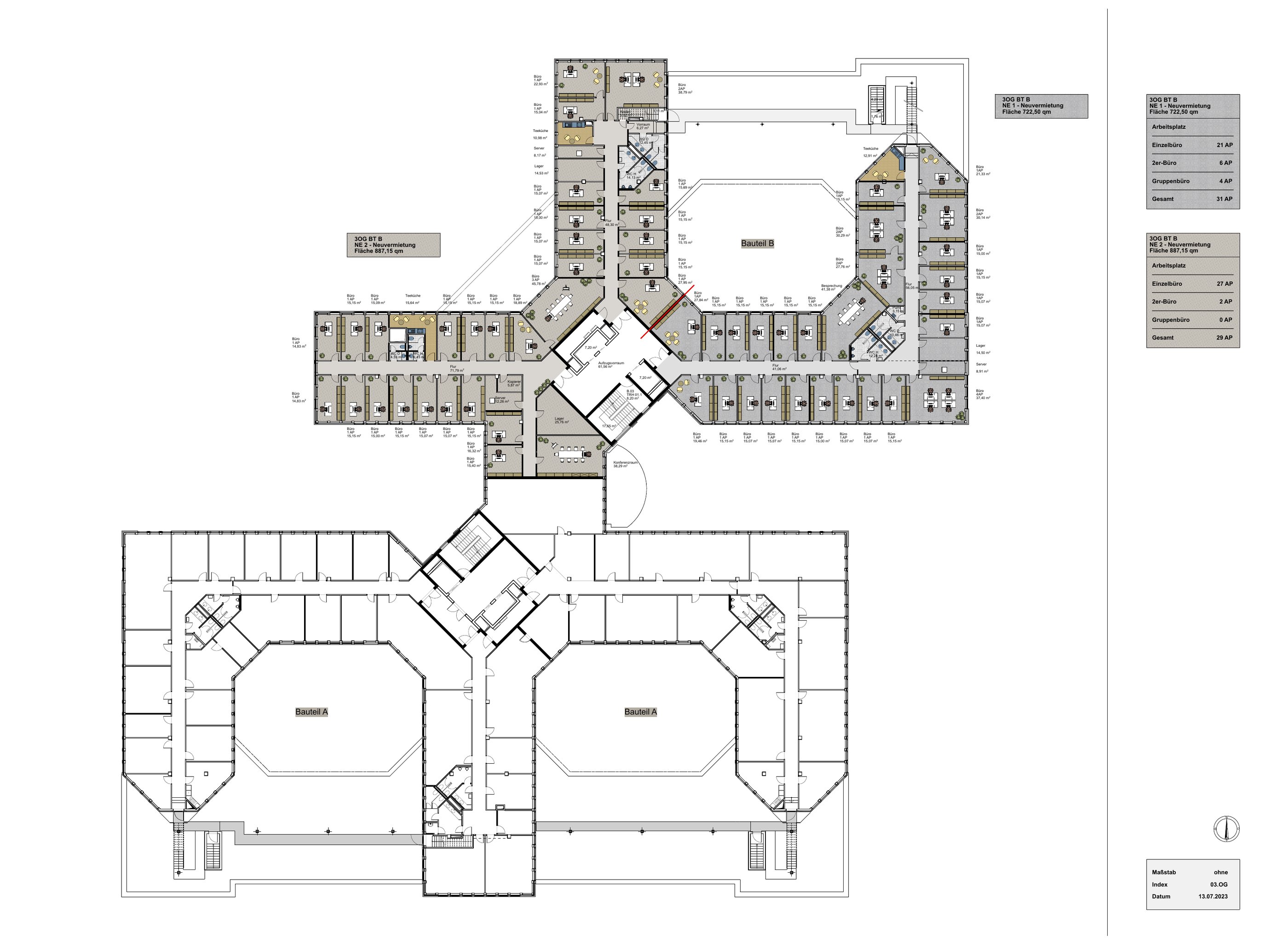 Musterbelegungsplan 3. Obergeschoss